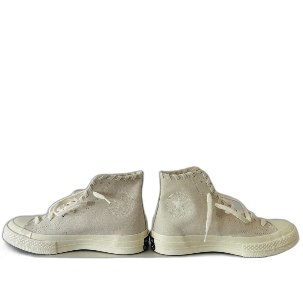 Converse Chuck 70 High Embroidered Floral Egret Suede Ivory NWOT Women's 6.5